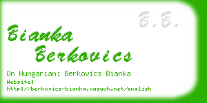 bianka berkovics business card